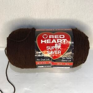 New Red Heart Super Saver Jumbo Yarn 0365 Coffee Brand New
